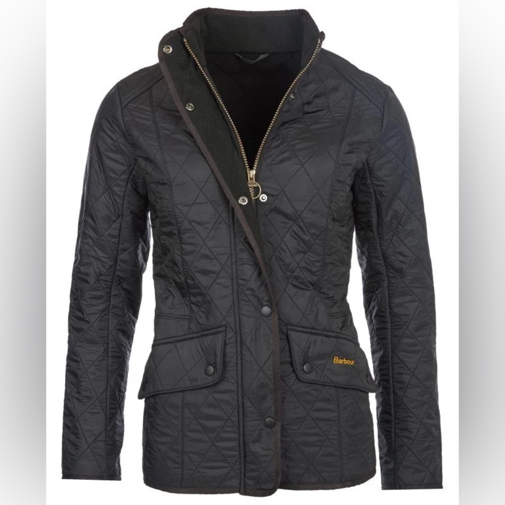 Navy blue barber Calvary, polar quilt, jacket size 6